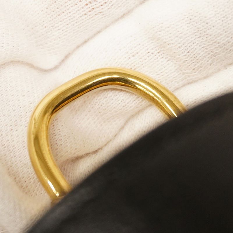 Gucci Shoulder Bag Horsebit 658574 Leather Black Gold Hardware Women's