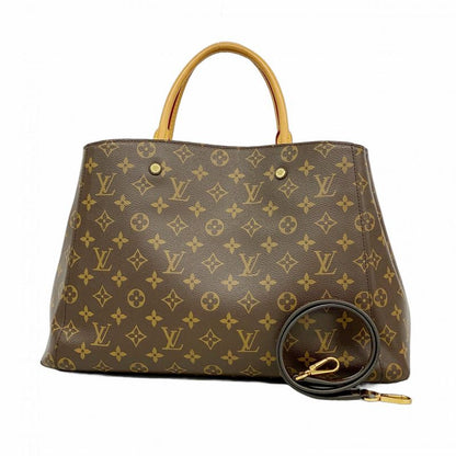 Louis Vuitton Handbag Monogram Montaigne GM M41067 Brown 2way Bag Ladies