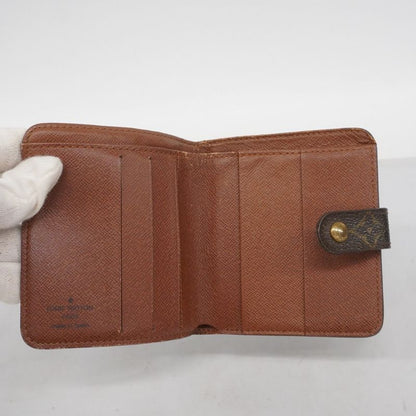 Louis Vuitton Wallet Monogram Compact Zip M61667 Brown Ladies