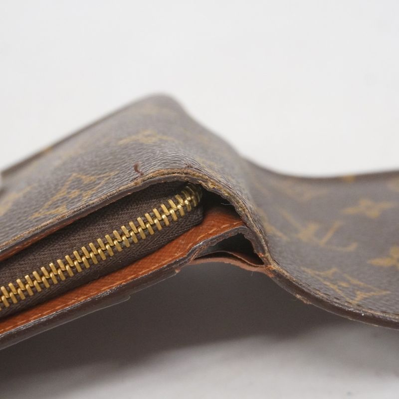 Louis Vuitton Wallet Monogram Compact Zip M61667 Brown Ladies