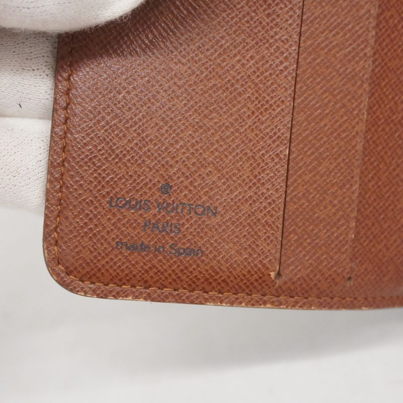 Louis Vuitton Wallet Monogram Compact Zip M61667 Brown Ladies