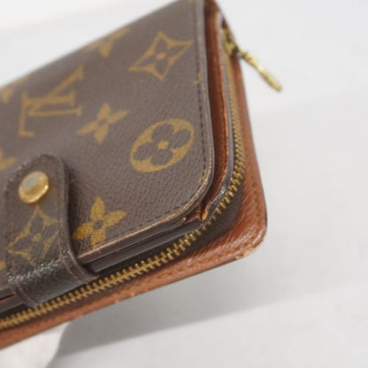 Louis Vuitton Wallet Monogram Compact Zip M61667 Brown Ladies