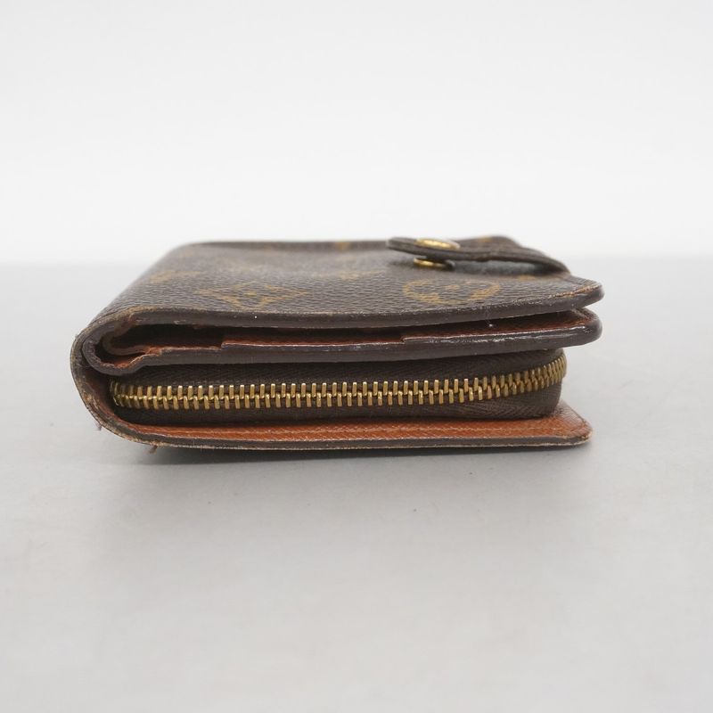 Louis Vuitton Wallet Monogram Compact Zip M61667 Brown Ladies