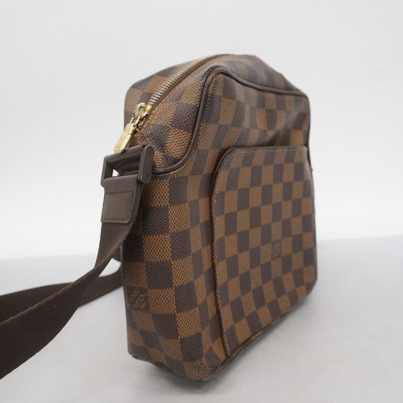 Louis Vuitton Shoulder Bag Damier Olaf PM N41442 Ebene Women's