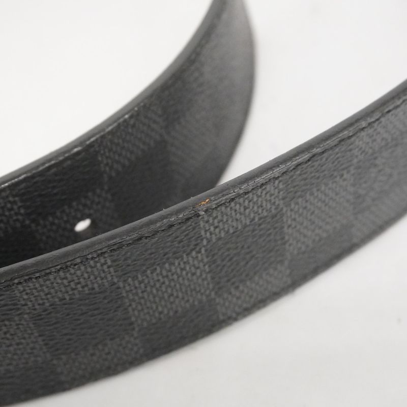 Louis Vuitton Belt Damier Graphite Suntulle LV Initial M9808 Black Men's