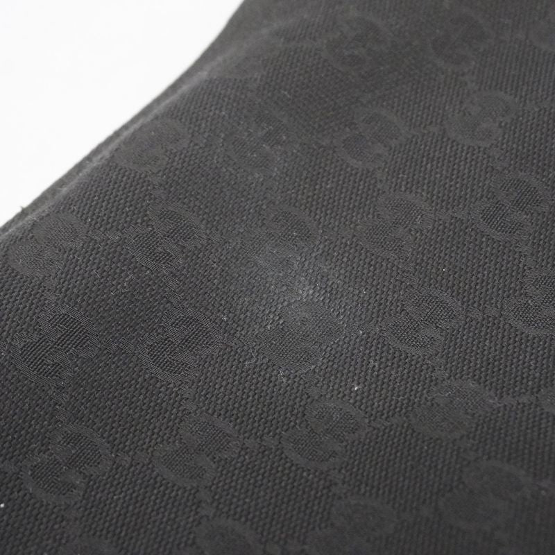 Gucci Shoulder Bag GG Canvas 120842 Canvas Black Silver Hardware Women's