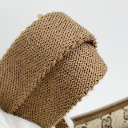 Gucci Tote Bag GG Canvas 90481 Canvas Brown Silver Hardware Ladies