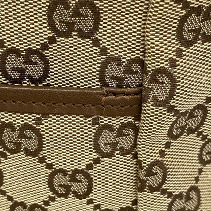 Gucci Tote Bag GG Canvas 90481 Canvas Brown Silver Hardware Ladies