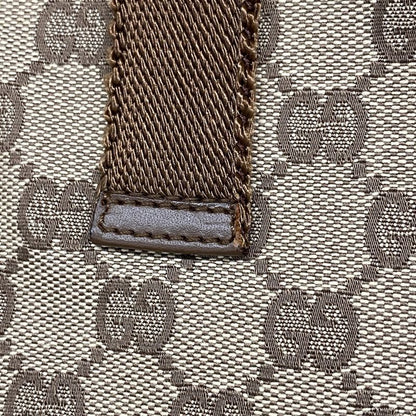 Gucci Tote Bag GG Canvas 90481 Canvas Brown Silver Hardware Ladies