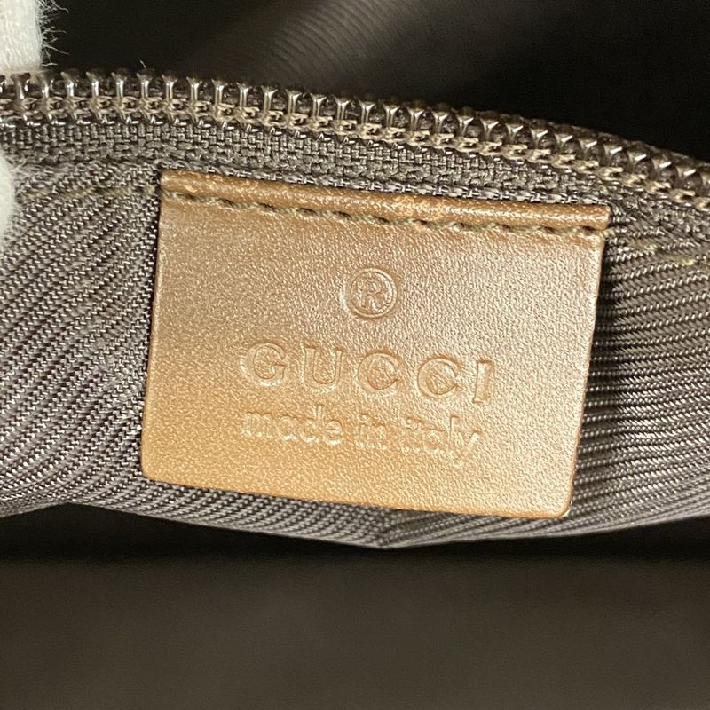 Gucci Tote Bag GG Canvas 90481 Canvas Brown Silver Hardware Ladies