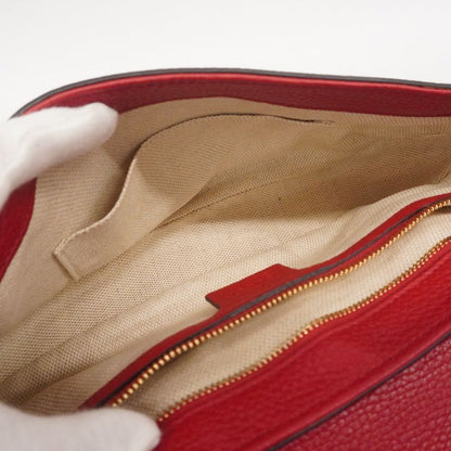 Gucci Shoulder Bag Soho 336752 Leather Red Chien Pan Gold Hardware Ladies