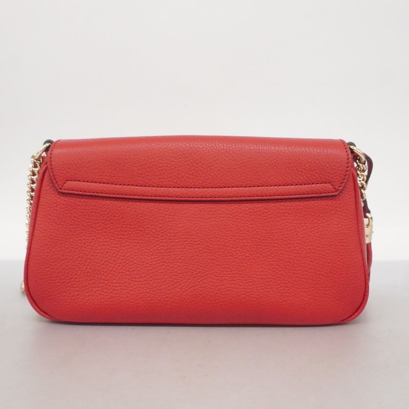 Gucci Shoulder Bag Soho 336752 Leather Red Chien Pan Gold Hardware Ladies