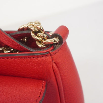 Gucci Shoulder Bag Soho 336752 Leather Red Chien Pan Gold Hardware Ladies