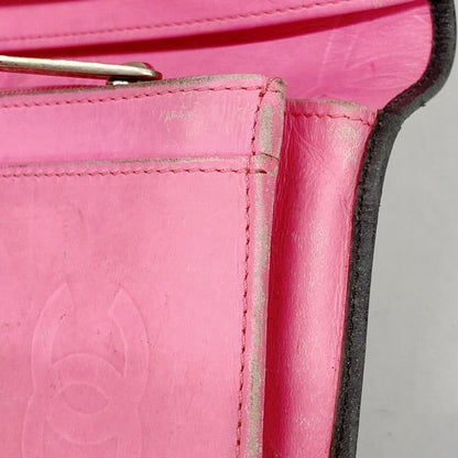 Chanel Long Wallet Cambon Lambskin Black Silver Hardware Women's