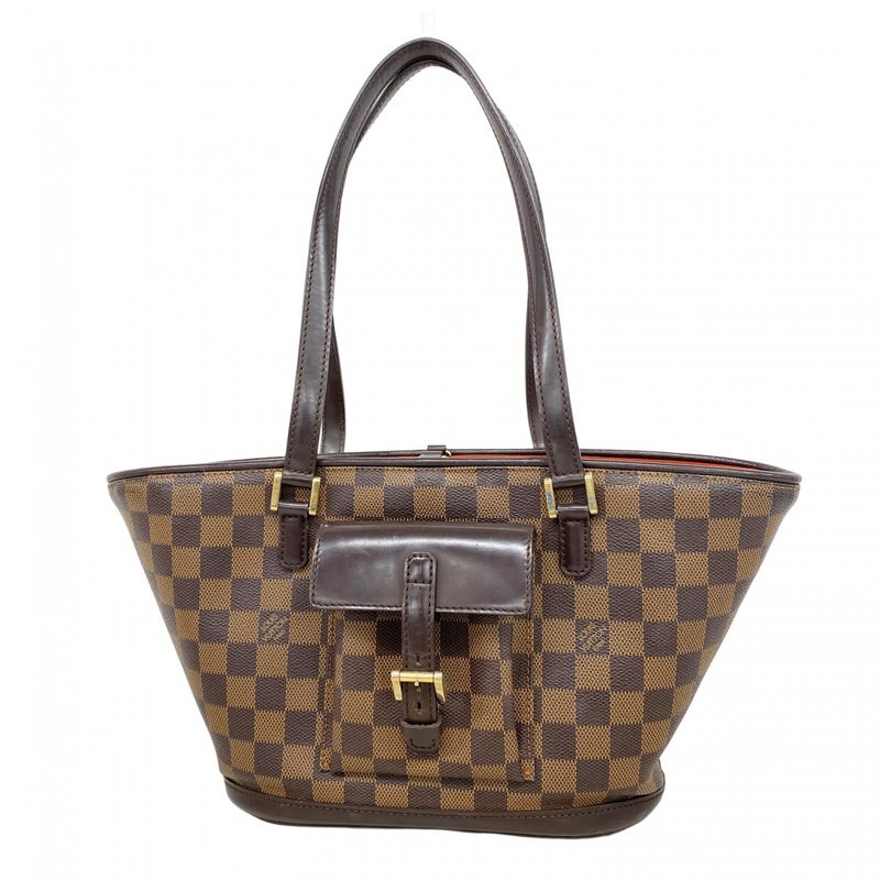Louis Vuitton Tote Bag Damier Manosque PM N51121 Ebene Ladies
