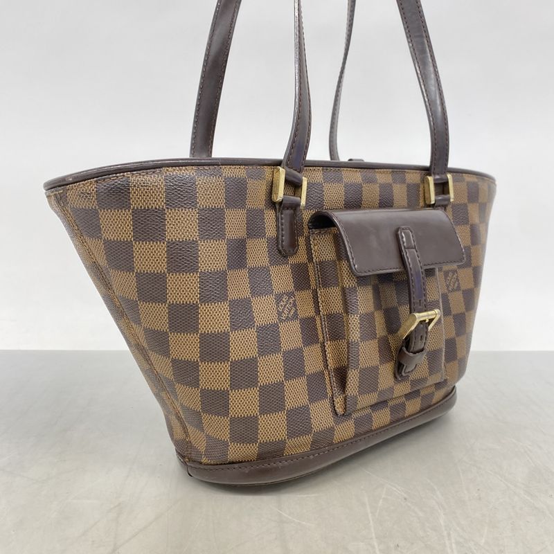 Louis Vuitton Tote Bag Damier Manosque PM N51121 Ebene Ladies