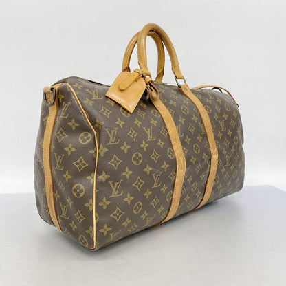 Louis Vuitton Boston Bag Monogram Keepall Bandoliere 45 M41418 Brown Men Women