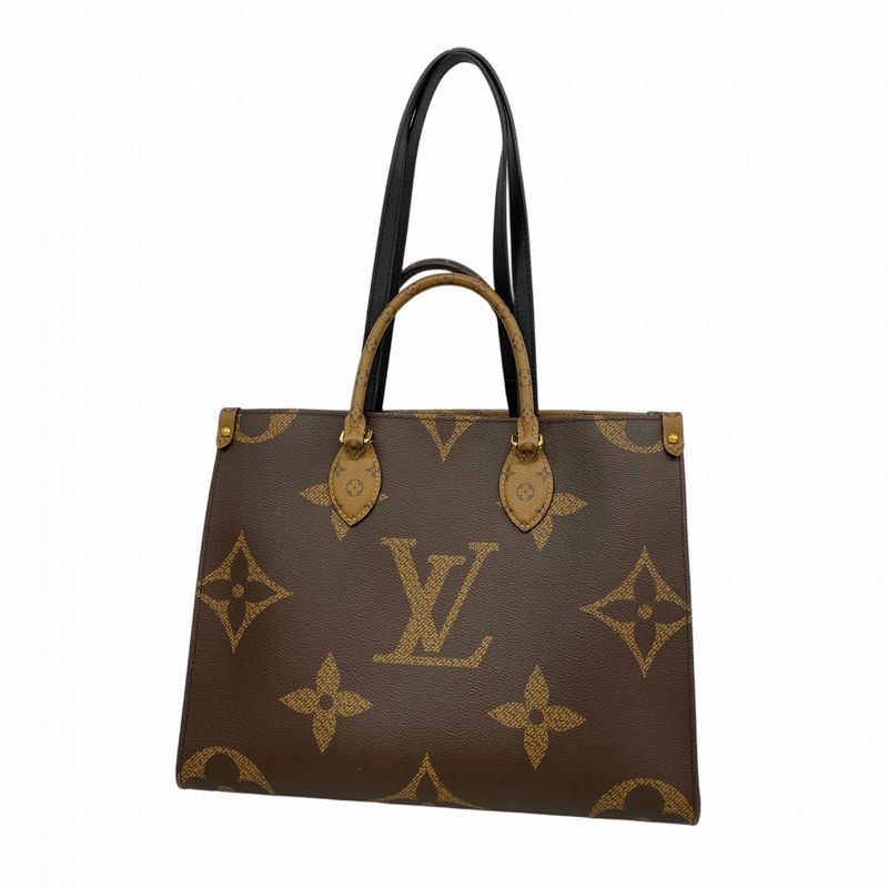 Louis Vuitton Tote Bag Monogram Giant Reverse On The Go PM M45321 Brown 2way
