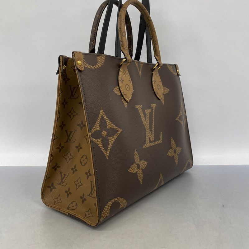 Louis Vuitton Tote Bag Monogram Giant Reverse On The Go PM M45321 Brown 2way