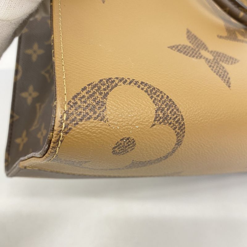 Louis Vuitton Tote Bag Monogram Giant Reverse On The Go PM M45321 Brown 2way