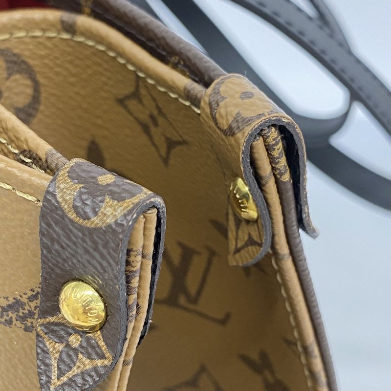 Louis Vuitton Tote Bag Monogram Giant Reverse On The Go PM M45321 Brown 2way