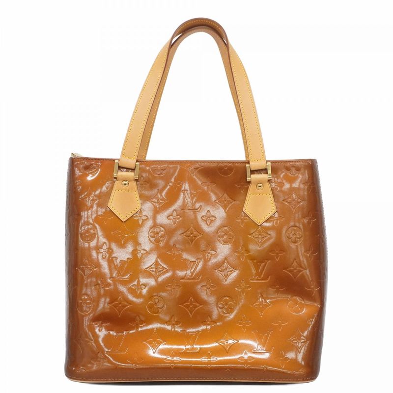 Louis Vuitton Tote Bag Vernis Houston M91122 Bronze Ladies