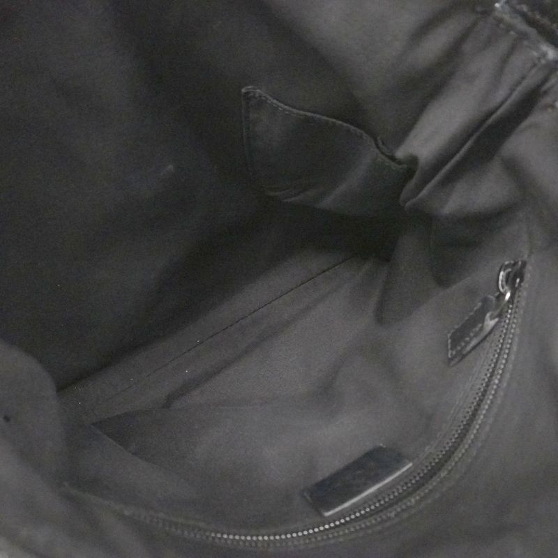 Gucci Shoulder Bag GG Canvas 145857 Canvas Black Silver Hardware Women's