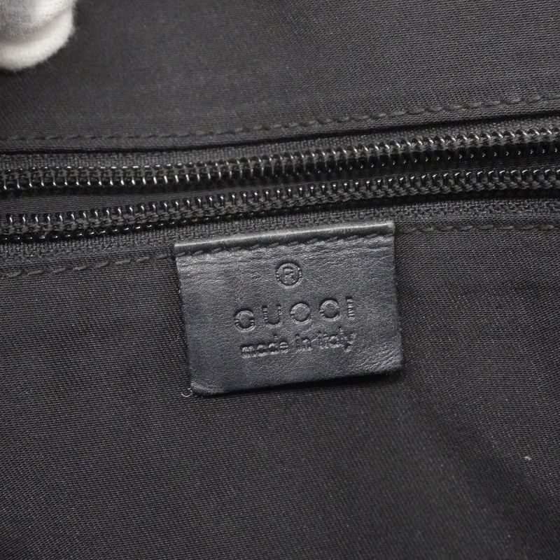 Gucci Shoulder Bag GG Canvas 145857 Canvas Black Silver Hardware Women's