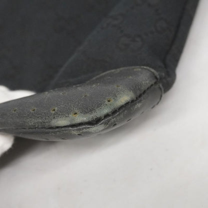 Gucci Shoulder Bag GG Canvas 145857 Canvas Black Silver Hardware Women's