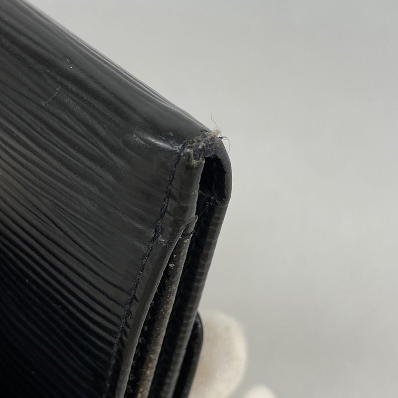 Louis Vuitton Trifold Wallet Epi Portomonebier Carte Cles Di M63482 Noir Black