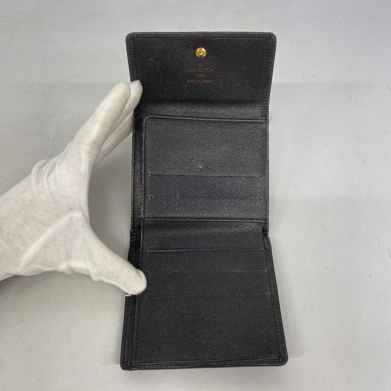 Louis Vuitton Trifold Wallet Epi Portomonebier Carte Cles Di M63482 Noir Black