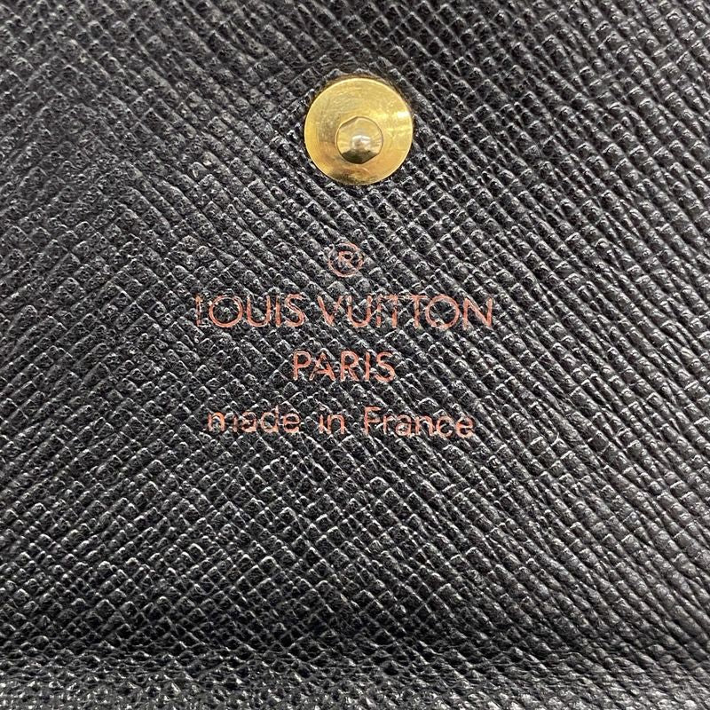 Louis Vuitton Trifold Wallet Epi Portomonebier Carte Cles Di M63482 Noir Black