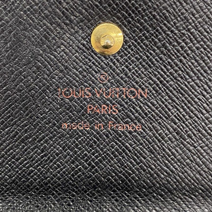 Louis Vuitton Trifold Wallet Epi Portomonebier Carte Cles Di M63482 Noir Black