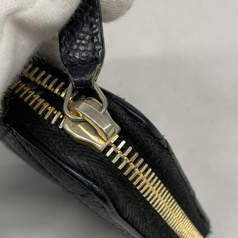 Chanel Long Wallet Matelasse Caviar Skin Black Gold Hardware Women's