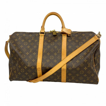 Louis Vuitton Boston Bag Monogram Keepall Bandoliere 50 M41416 Brown Men Women