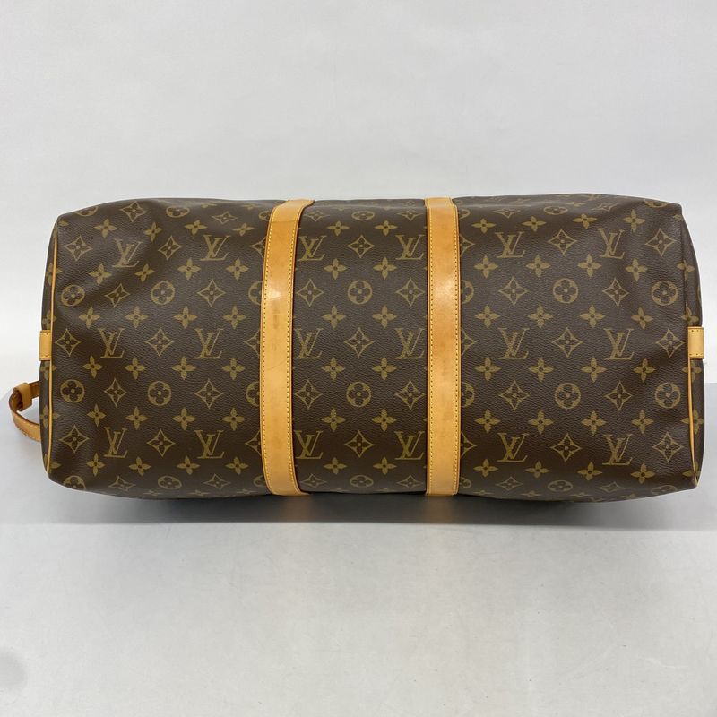 Louis Vuitton Boston Bag Monogram Keepall Bandoliere 50 M41416 Brown Men Women