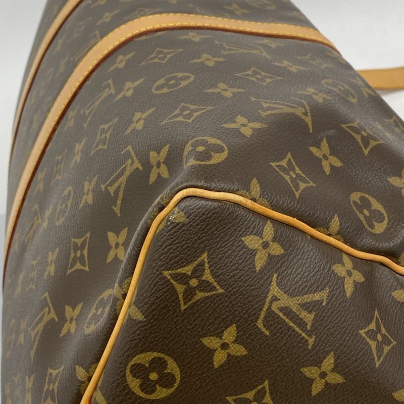 Louis Vuitton Boston Bag Monogram Keepall Bandoliere 50 M41416 Brown Men Women