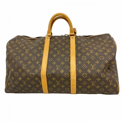 Louis Vuitton Boston Bag Monogram Keepall 55 M41424 Brown Men Women Unisex