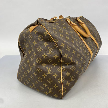 Louis Vuitton Boston Bag Monogram Keepall 55 M41424 Brown Men Women Unisex