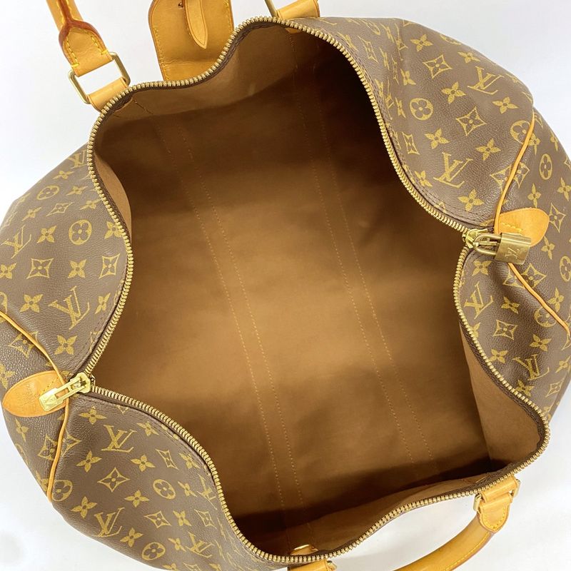 Louis Vuitton Boston Bag Monogram Keepall 55 M41424 Brown Men Women Unisex