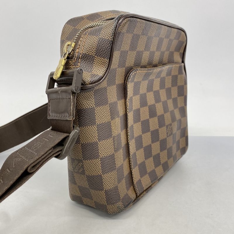 Louis Vuitton Shoulder Bag Damier Olaf PM N41442 Ebene Women's