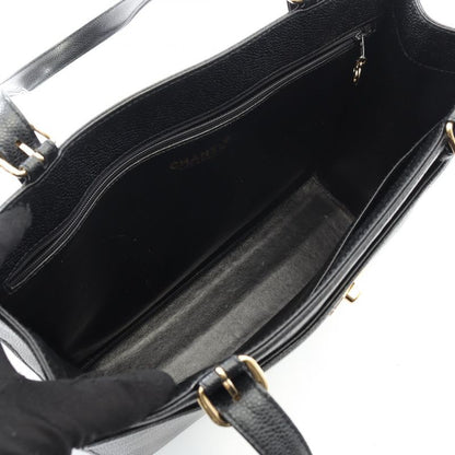 Chanel Chanel Tote Bag Black Caviar Leather Turnlock