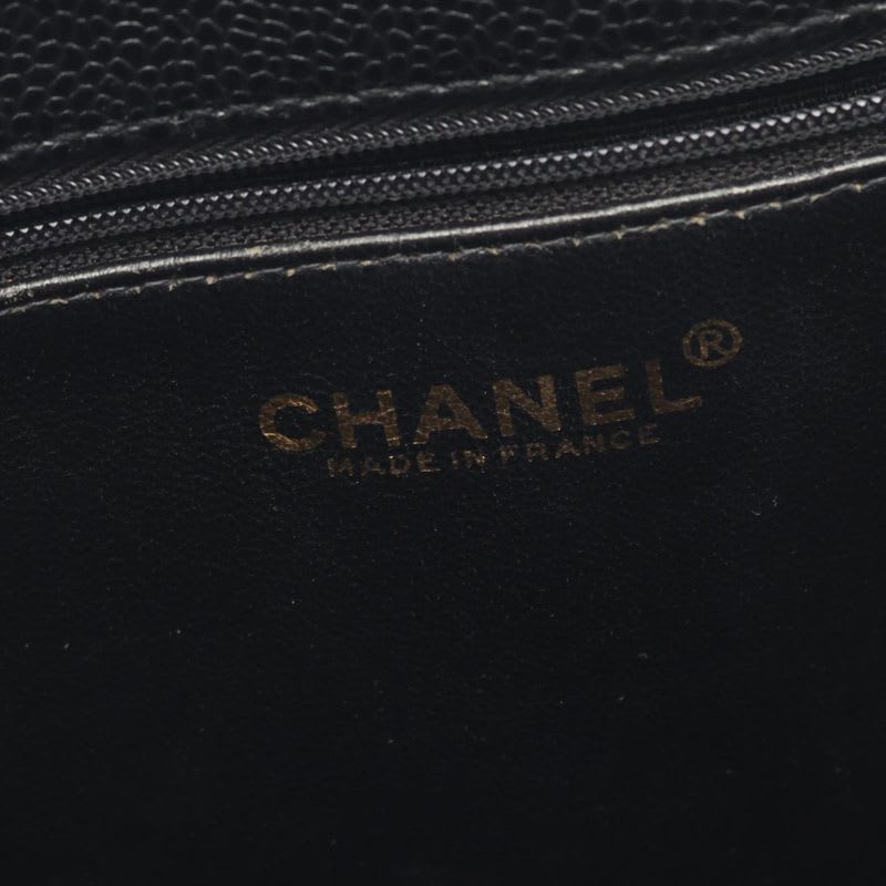Chanel Chanel Tote Bag Black Caviar Leather Turnlock