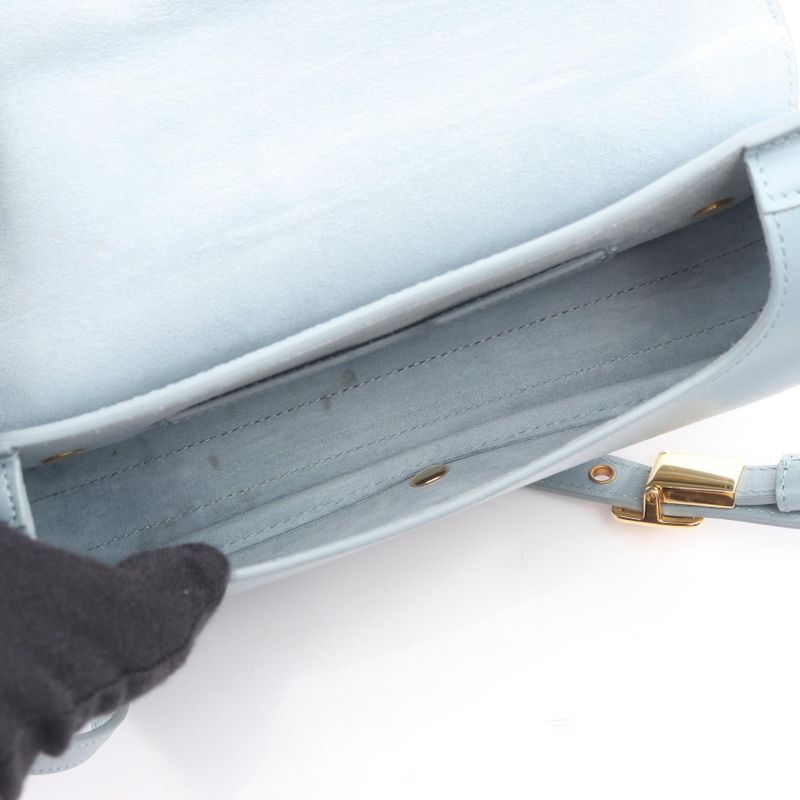 Dior Shoulder Bag Bobby East-west Light Blue Leather Bobby East-west Bag Ladies