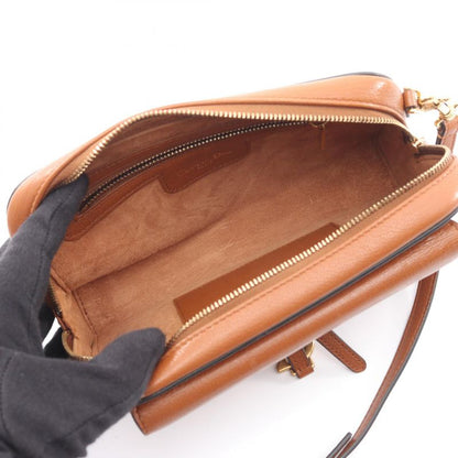 Dior Shoulder Bag Double Saddle Pouch Brown Leather Double Saddle Pouch