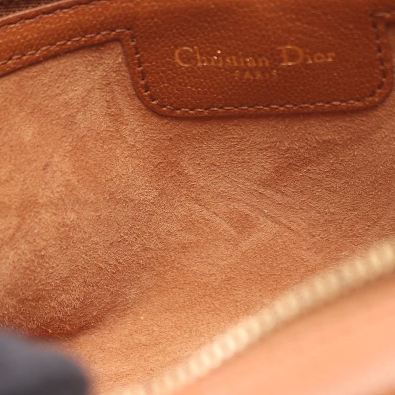 Dior Shoulder Bag Double Saddle Pouch Brown Leather Double Saddle Pouch