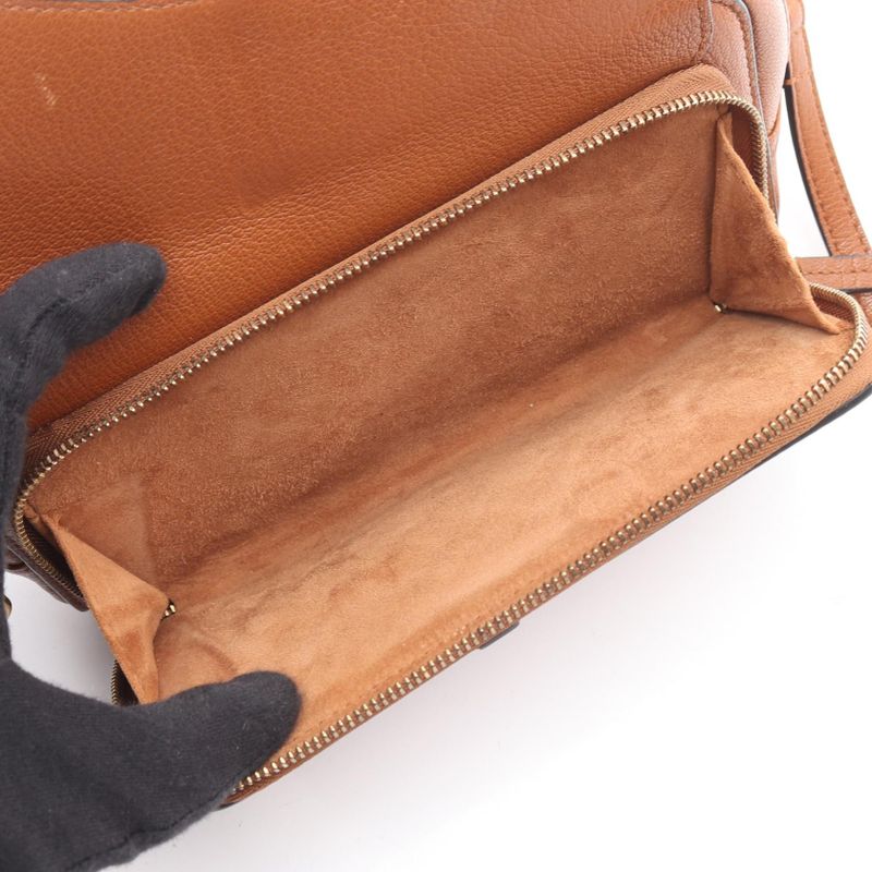 Dior Shoulder Bag Double Saddle Pouch Brown Leather Double Saddle Pouch