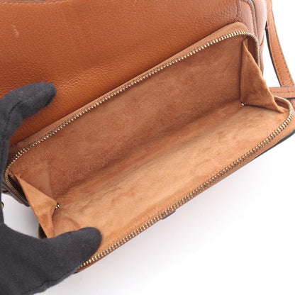 Dior Shoulder Bag Double Saddle Pouch Brown Leather Double Saddle Pouch