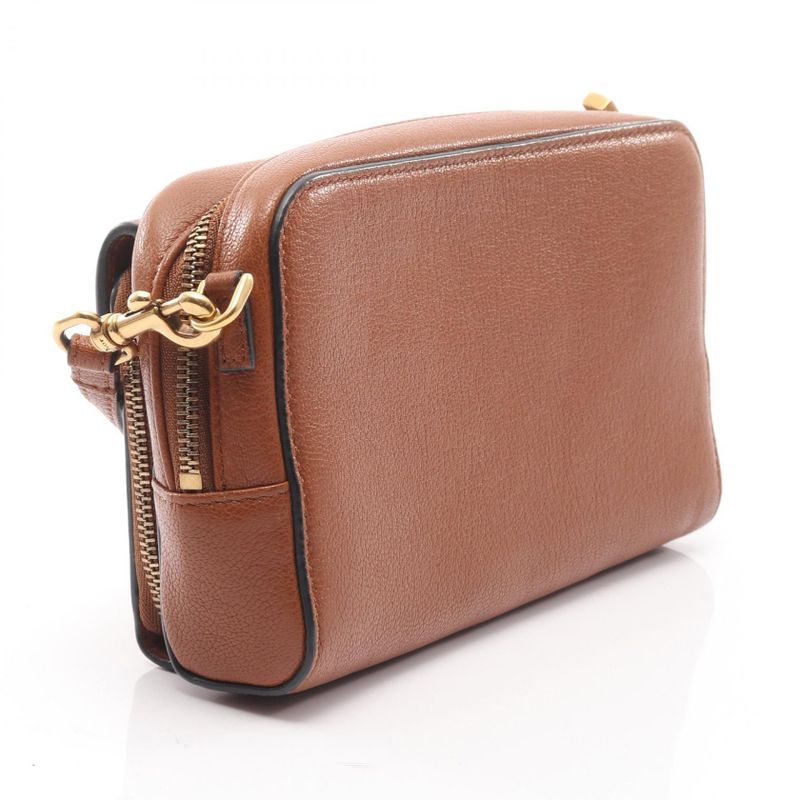 Dior Shoulder Bag Double Saddle Pouch Brown Leather Double Saddle Pouch