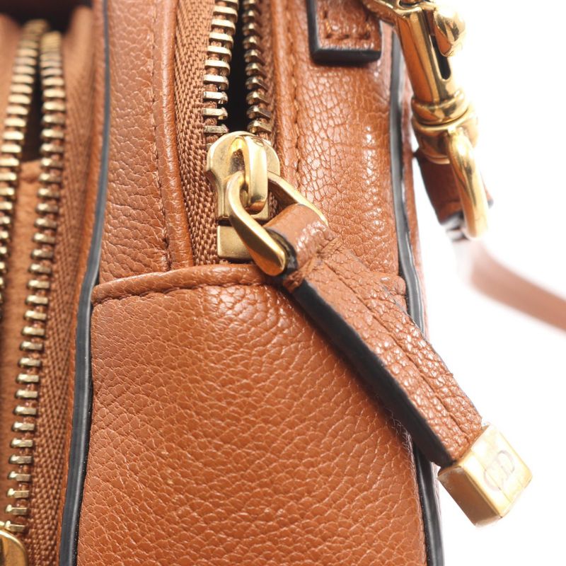 Dior Shoulder Bag Double Saddle Pouch Brown Leather Double Saddle Pouch
